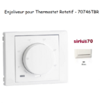 Enjoliveur pour thermostat rotatif Sirius 70 70746TBR Blanc