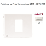 Enjoliveur pour prise informatique RJ45 Sirius 70751TBR Blanc