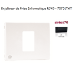 Enjoliveur pour prise informatique RJ45 Sirius 70751TAT Anthracite