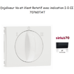 Enjoliveur pour va-et-vient rotatif avec indication I,0,II Sirius70760TAT Anthracite