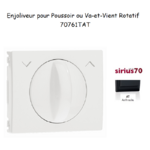 Enjoliveur pour poussoir et va-et-vient rotatif Sirius 70761TAT Anthracite
