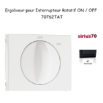 Enjoliveur pour Interrupteur rotatif Sirius70762TAT Anthracite