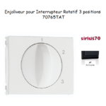 Enjoliveur pour interrupteur rotatif 3 positions Sirius70765TAT Anthracite