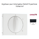 Enjoliveur pour interrupteur rotatif 4 positions Sirius70766TAT Anthracite