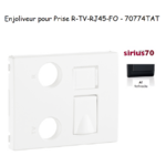 Enjoliveur pour prise R TV RJ45 Fibre Optique Sirius 70774TAT Anthracite