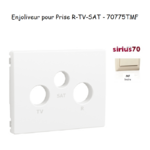 Enjoliveur pour prise R TV SAT Sirius 70775TMF Ivoire