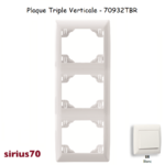 Plaque triple verticale 70932TBR
