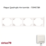 Plaque quadruple horizontale 70941TBR