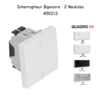 Interrupteur Bipolaire 2 modules Quadro 45021S