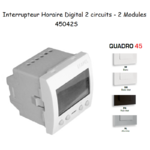 Interrupteur Horaire Digital 2 Circuits 2 modules Quadro 45042S