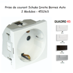 Prise de courant schuko 2 modules Quadro 45126S