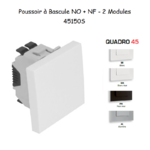 Poussoir à bascule NO+NF 2 modules Quadro 45150S