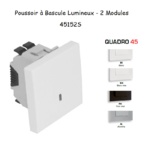 Poussoir à bascule Lumineux 2 modules Quadro 45152S