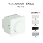 Thermostat rotatif 2 modules Quadro 45234S