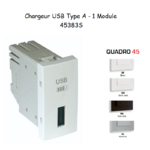 Chargeur USB TypeA 1 module Quadro 45383S