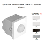 Détecteur de mouvement 1000W 2 modules Quadro 45401S