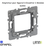 Adaptateur pour Appareil à Encastrer 2 Modules sans Griffes 42993