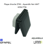 Plaque étanche IP44 42961TPM Noir MAT