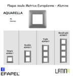 Plaque AQUARELLA matrice européenne 42910TAL 42920TAL 42930TAL 42940TAL