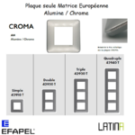 Plaque CROMA matrice européenne 42910TAH 42920TAH 42930TAH 42940TAH