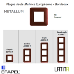 Plaque METALLUM matrice européenne 42910TRB 42920TRB 42930TRB 42940TRB Rouge