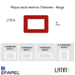 Plaque lyra matrice italienne 41916trj 41917TRJ 42918TRJ 42926TRJ Rouge