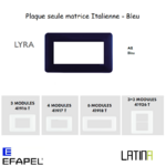 Plaque lyra matrice italienne 41916TAZ 42917TAZ 42918TAZ 42926TAZ Bleu