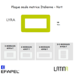 Plaque lyra matrice italienne 41916TVR 42917TVR 42918TVR 42926TVR Vert