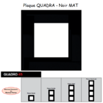 Plaque Quadro45 Noir MAT 45910TPM