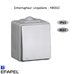 Interrupteur Unipolaire Etanche 48 EFAPEL 48011C