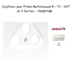 Enjoliveur pour prises multimarques R TV SAT 70680TBR