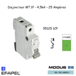 Disjoncteur Magnétothermique Plus 1 Pole 25A 55125 1CP