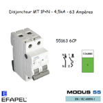 Disjoncteur Magnétothermique Plus 63A 55163 6CP