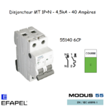 Disjoncteur Magnétothermique Plus 40A 55140 6CP