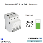 Disjoncteur Magnétothermique Plus 3 Poles 6A 55106 3CP