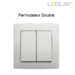Permutateur double base blanc logus90