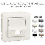 Enjoliveur Coupleur Connecteur fibre optique SC APC Simplex - LC Duplex Apolo 50449S