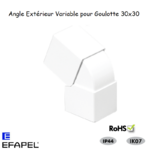 Angle extérieur variable pour goulotte série 13 30x30 13156
