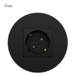 Prsie de courant Schuko Quadro45 Siza Noir MAT