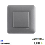 Interrupteur doigt simple LATINA Aquarella Alumine