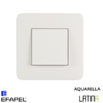 Interrupteur doigt simple LATINA Aquarella Blanc mat