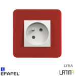Prise de courant LATINA LYRA Rouge TRJ