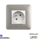 Prise de courant LATINA metallum aluminium