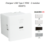 Chargeur USB Type C Power Delivery - 2 Modules 45W 45397S