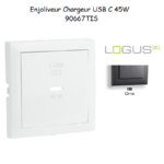 Enjoliveur pour Chargeur USB Type C Power Delivery 45 W 90667TIS