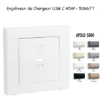 Enjoliveur pour Chargeur USB Type C Power Delivery 45w 50667T
