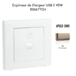Enjoliveur pour Chargeur USB Type C Power Delivery 45w 50667TCH