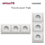 Prise Française triple 70CBR