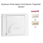 Enjoliveur pour interrupteur Card System Sirius 70 70733T