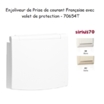 Enjoliveur pour prise de courant françasie avec volet de protection Sirius 70654T
